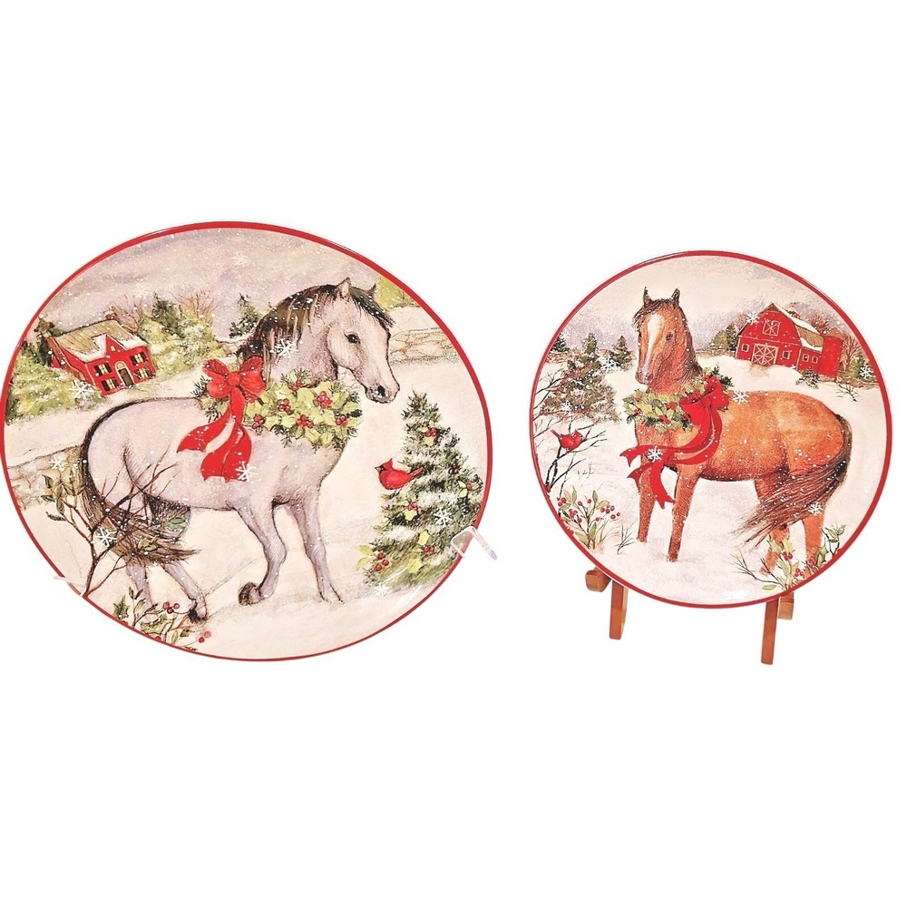 2 Certified International "Homestead Christmas" collection, by Susan Winget 2018
